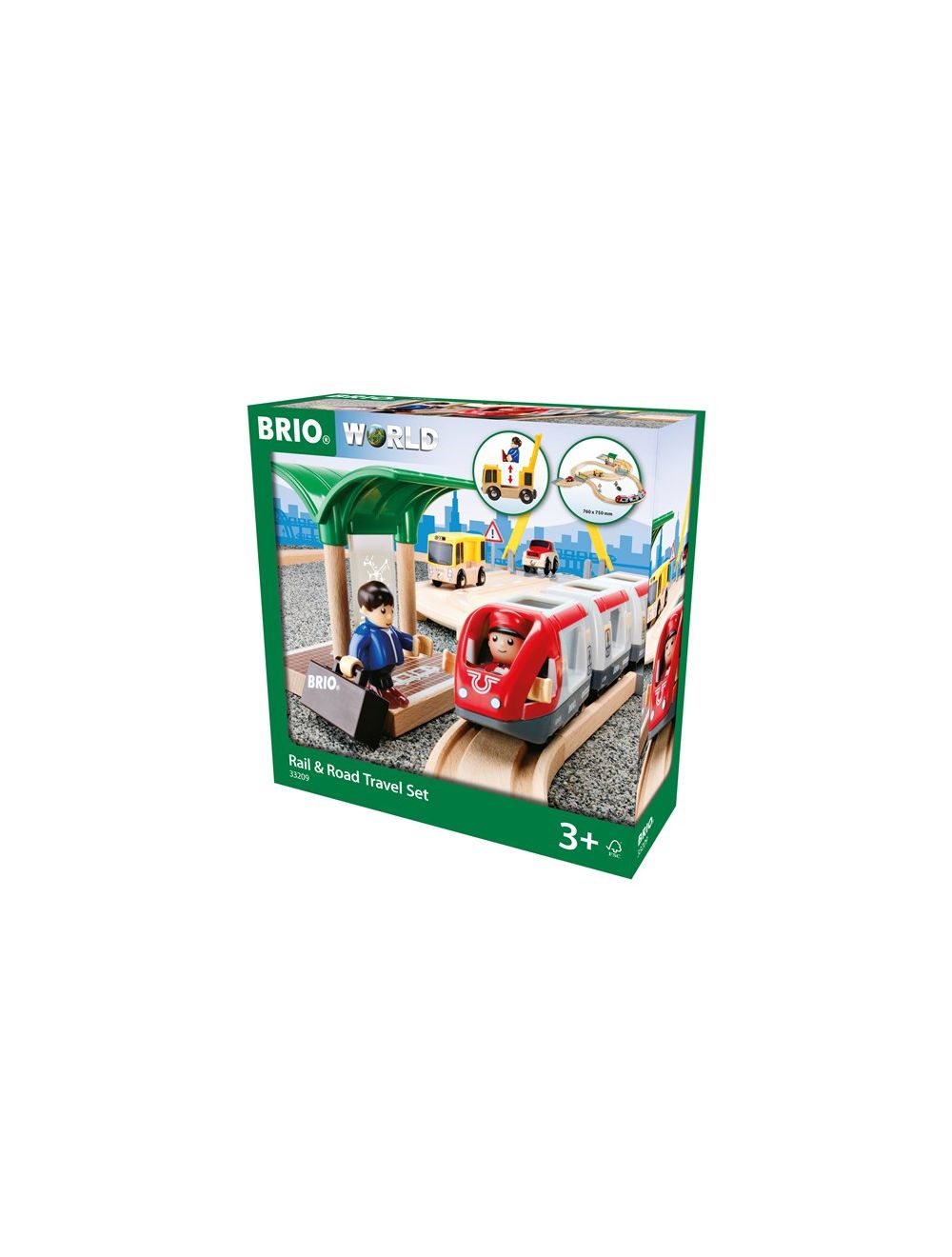 rail and road loading set brio