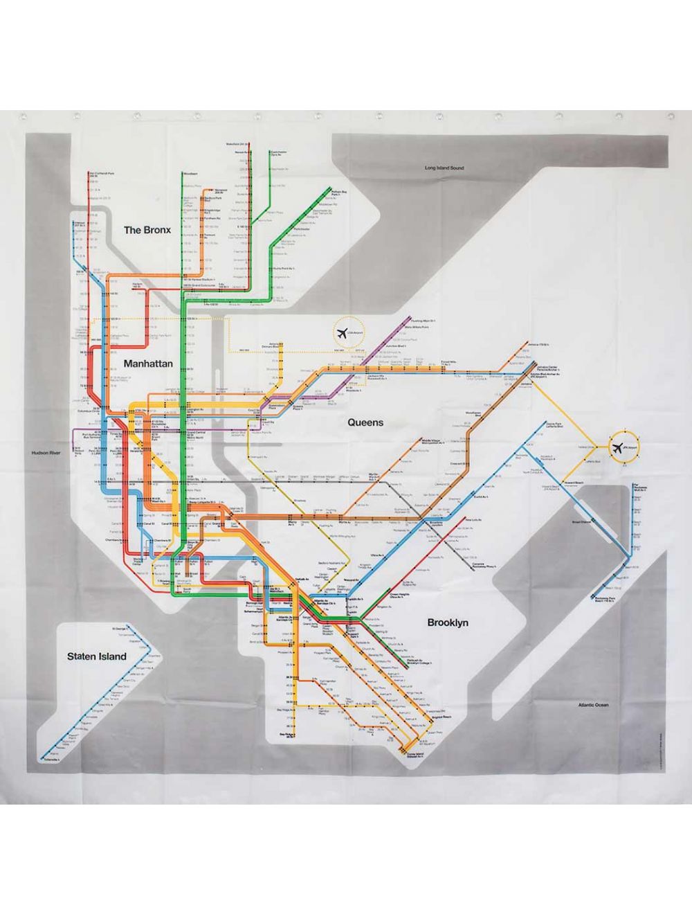 Vignelli Diagram Peva Shower Curtain Vignelli Diagram Peva Shower Curtain