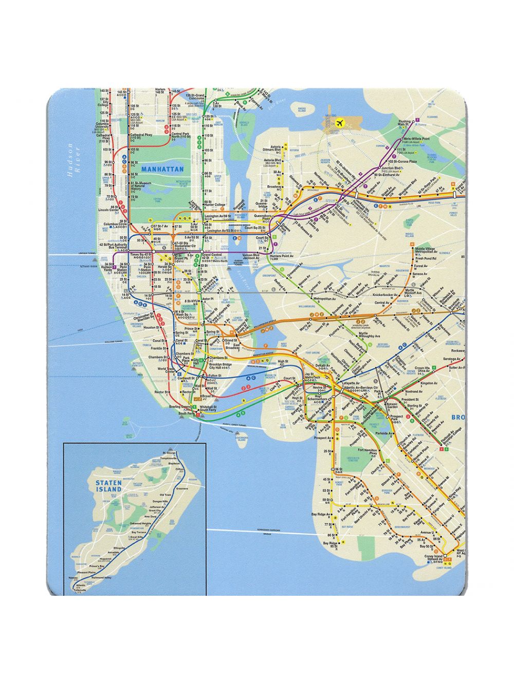 Free Nyc Subway Map Nyc Subway Map Mousepad