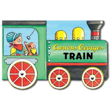 Curious George's Train Shaped Board Book