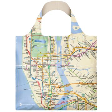 Reusable NYC Subway Map Shopping Bag