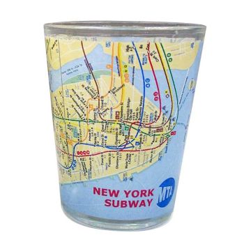 NYC Subway Map Shotglass