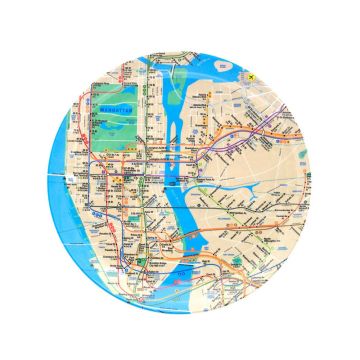 New York Subway Map Melamine Plate