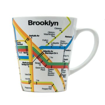Vignelli Diagram Brooklyn Latte Mug