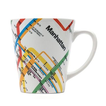 Vignelli Diagram Manhattan Latte Mug