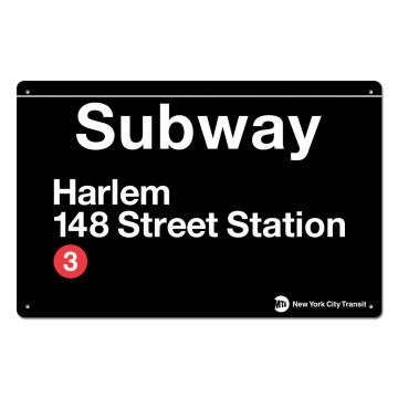 Harlem / 145th Street Small Metal Sign