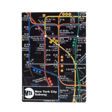 Subway Map Magnet (Black)