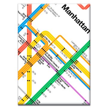 White Vignelli Manhattan Magnet