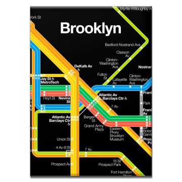 Black Vignelli Brooklyn Magnet