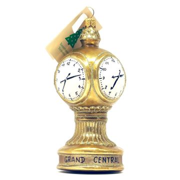 Glass Grand Central Terminal Clock Ornament