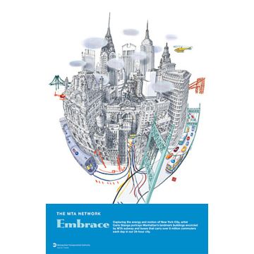 2008 Embrace - MTA Arts & Design Poster