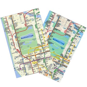 Subway Map Lens Cloth and Postcard Set