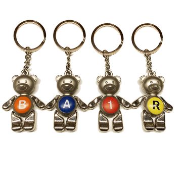 NYC Subway Logo Bear Keychain