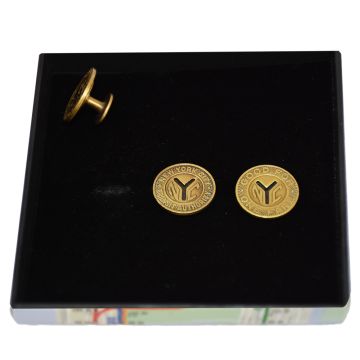 Set of 3 Token Shirt Studs