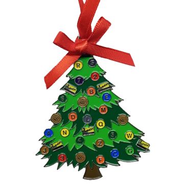 Green NYC Subway Logos Tree Ornament