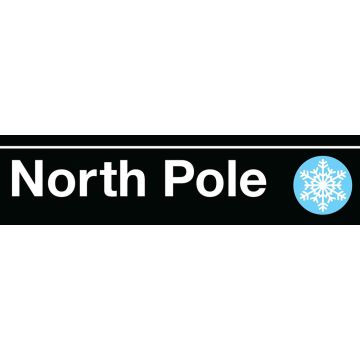 North Pole Subway Style Metal Sign
