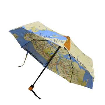 Wood Handle Subway Map Umbrella