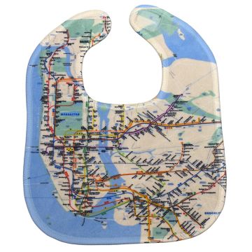 NYC Subway Map Baby Bib