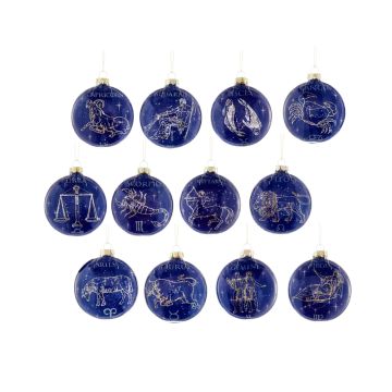 Zodiac Glass Ornament Set
