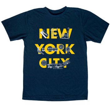 Blue NYC Transit Adult Tee