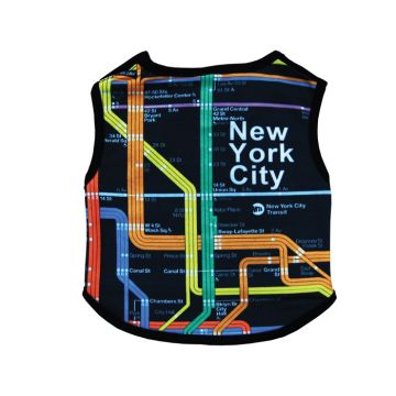 NYC Map Dog Shirt Black