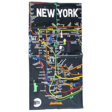 Black Subway Map Beach Towel