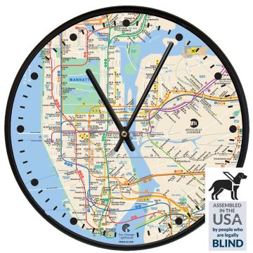 NYC Subway Map Clock