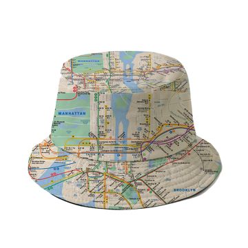 Adult NYC Subway Map Bucket Hat