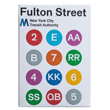 MTA Special Edition Vignelli Deck of Playing Cards