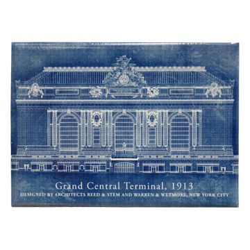 Grand Central Terminal Blueprint Magnet