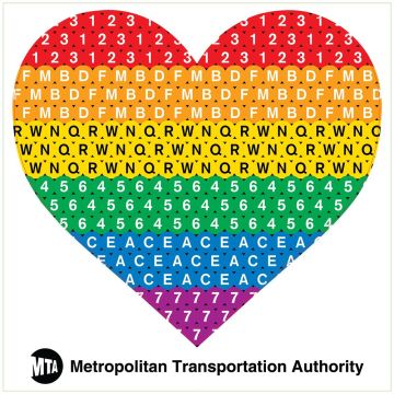 Sticker MTA Pride Rainbow Heart
