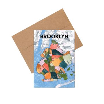 Brooklyn Neighborhood Map Notecard