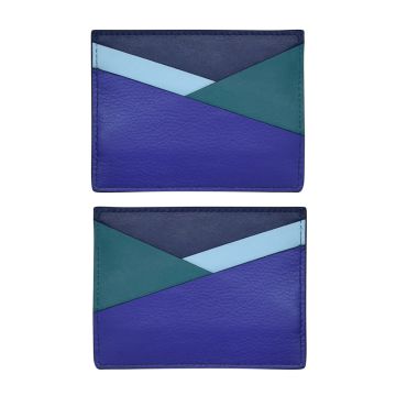 Asymmetric Card Case Denim