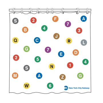 NYC Subway Routes Shower Curtain