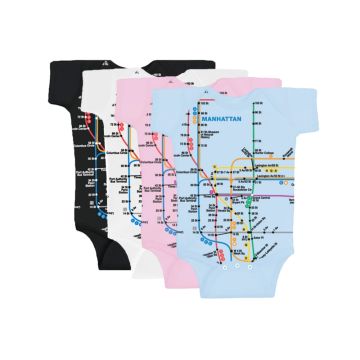 Baby Romper Manhattan Subway Map
