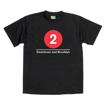 Subway T-Shirt 2 Train (Downtown and Brooklyn)