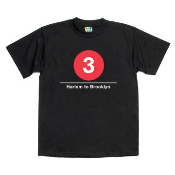 Subway T-Shirt 3 Train (Harlem to Brooklyn)