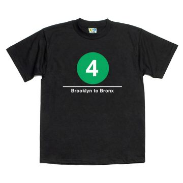 Subway T-Shirt 4 Train (Brooklyn to Bronx)