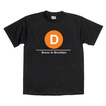 Subway T-Shirt D Train (Bronx to Brooklyn)