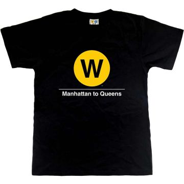 Subway T-Shirt W Train (Manhattan to Queens)