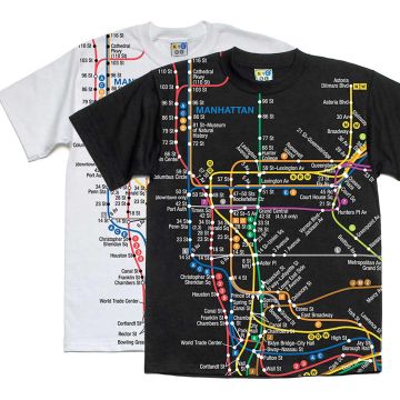 Adult Manhattan Subway Map T-Shirt