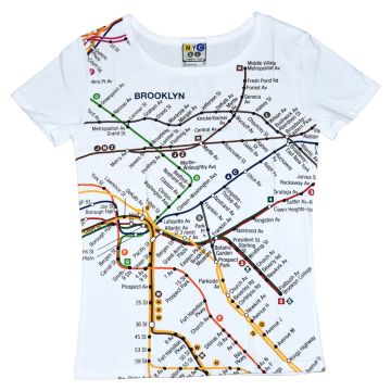 Junior Brooklyn Subway Map T-Shirt