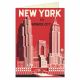 Red New York Wonder City Notecard