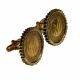 Retro Metro Brass Large Token Cufflinks