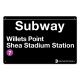 Willets Point / Shea Stadium Small Metal Sign