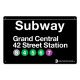 Grand Central 42nd Street Subway Sign
