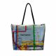Silver New York Subway Map Zip Tote