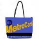 Blue MetroCard Zipper Bag