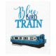 Bluebird Train Swedish Dishcloth