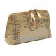 Gold Subway Map Cosmetic Clutch Small